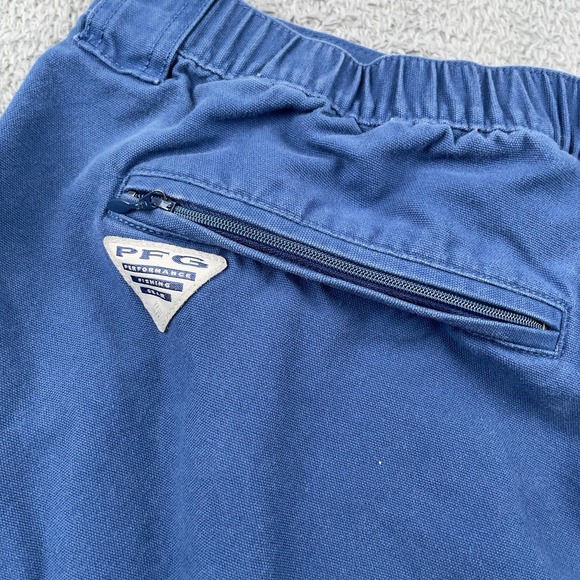 Columbia PFG Shorts Mens 3XL Blue Cargo Fishing Utility Cotton Outdoor - Picture 3 of 9